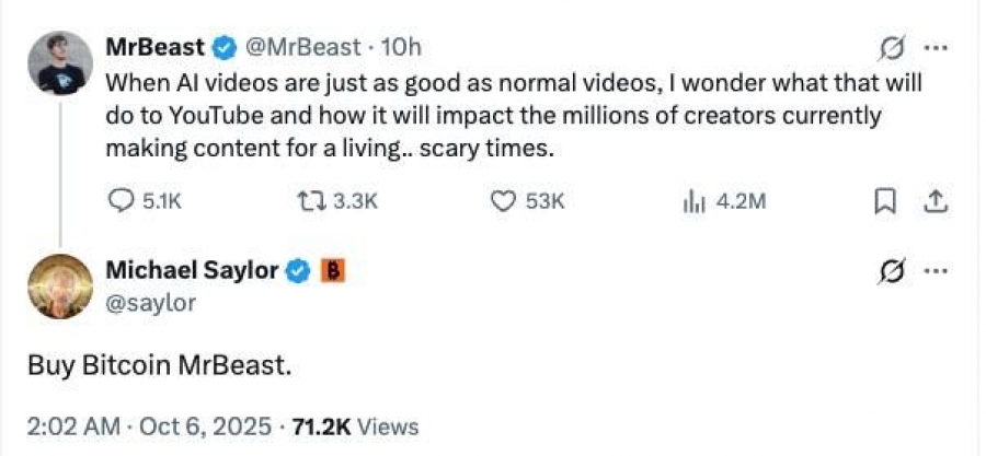 مایکل-سیلور-به-mrbeast-توصیه-کرد-بیت‌کوین-بخرد