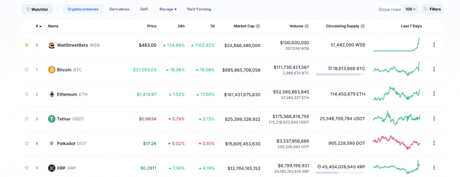 معرفی-تیکر-wallstreetbets-در-سایت-coinmarketcap